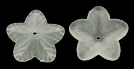 Acryl bloemkelkjes frosted wit