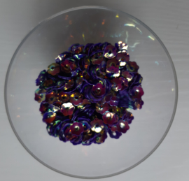 Bloem pailletten 6 mm in paarsroze, 10 gram