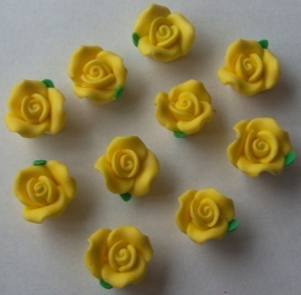 Fimo roosje geel