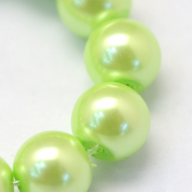 glasparel 6mm licht groen, 25 stuks