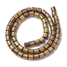 Streng fimokralen kolom met glitter, coconut brown