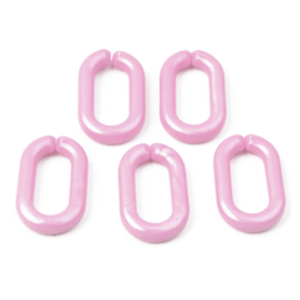 Schakels 27x16x4 licht flamingo, 7 stuks