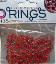 aluminium chain maille 10 x 2 mm, rood