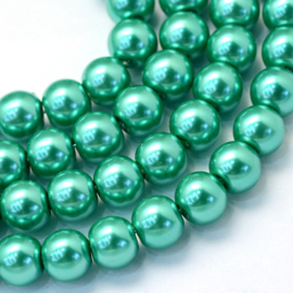 glasparel 8mm licht zeegroen (kleurnr 29), 25 stuks