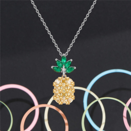 Ketting ananas met zirkonia