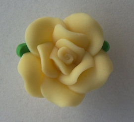 Zacht gele fimo roos
