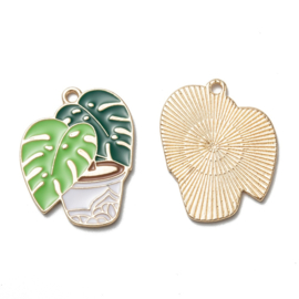 Enamel hanger gatenplant in pot