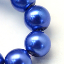glasparel 8mm koningsblauw (kleurnr 28), 25 stuks