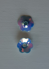 Bloem pailletten 6 mm in lichtblauw, 10 gram