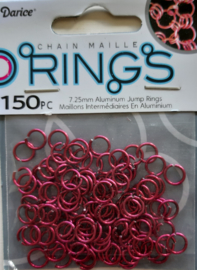 aluminium chain maille 7.25 x 1 mm, magenta