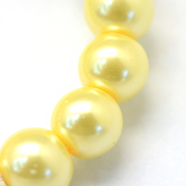 glasparel 8mm champagne-geel (kleurnr 22), 25 stuks