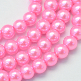 glasparel 8mm hotpink (kleurnr 68), 25 stuks