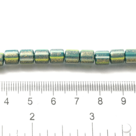 Streng fimokralen kolom met glitter, teal