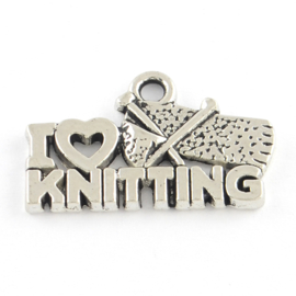 Bedel "I love knitting", 3 stuks