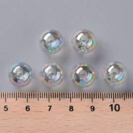 Acryl kraal AB transparant 12 mm clear, 10 stuks