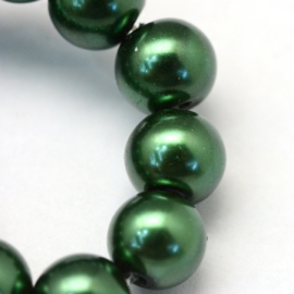 glasparel 8mm donkergroen (kleurnr 75), 25 stuks