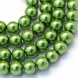 glasparel 8mm groen (kleurnr 13), 25 stuks