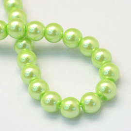 glasparel 6mm licht groen, 25 stuks
