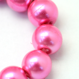 glasparel 8mm hotpink (kleurnr 54), 25 stuks