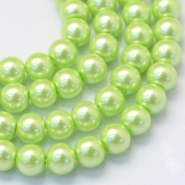 glasparel 6mm licht groen, 25 stuks