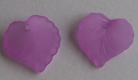 Acryl hanger blaadje frosted violet