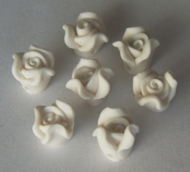 Klein fimo roosje wit