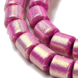 Streng fimokralen kolom met glitter, magenta