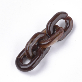 Schakels 19x14,5x4,5 kokosnootbruin, 10 stuks