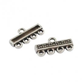 Metalen connector met 4 bevestigingsoogjes