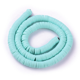 Fimo heishi disc-kralen  8 mm mintgroen, streng