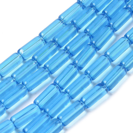 Glaskraal kolom transparant hemelsblauw, streng