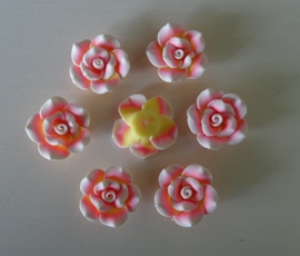 fimo roos wit roze geel