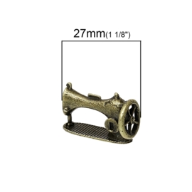 Bedel naaimachine antiek bronskleur