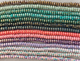 Fimokralen rondel met glitter, mix 15 kleuren