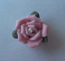 Porseleinen kraal in roze