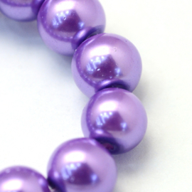 glasparel 6mm medium purple, 25 stuks