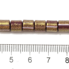 Streng fimokralen kolom met glitter, coconut brown