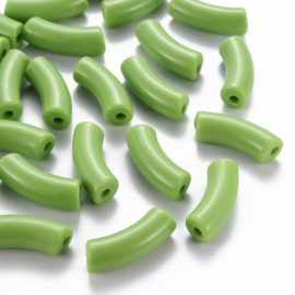 Acryl gebogen buiskraal olijfoliegroen
