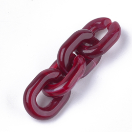 Schakels 19x14,5x4,5 donkerrood, 10 stuks