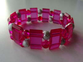 Fuchsia roze armband