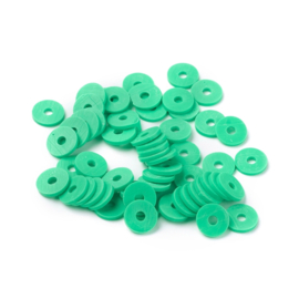 Fimo heishi disc-kralen  8 mm felgroen, streng