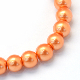 glasparel 8mm oranje (kleurnr 36), 25 stuks