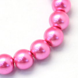 glasparel 8mm hotpink (kleurnr 54), 25 stuks