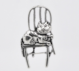 Bedel kat op een stoel