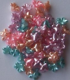 Acryl bloemkelkjes in pastel, 50 stuks