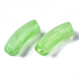Acryl gebogen buiskraal semi-transparant limegroen