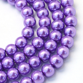 glasparel 6mm medium purple, 25 stuks