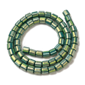 Streng fimokralen kolom met glitter, teal