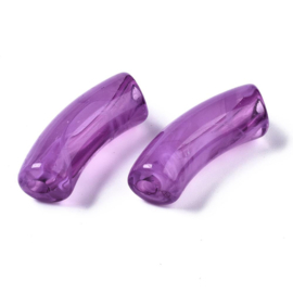 Acryl gebogen buiskraal semi-transparant medium violet