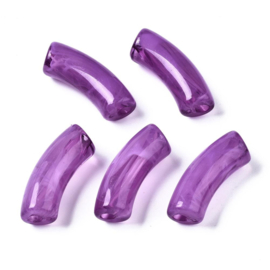 Acryl gebogen buiskraal semi-transparant medium violet